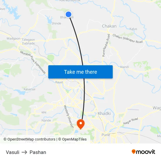 Vasuli to Pashan map