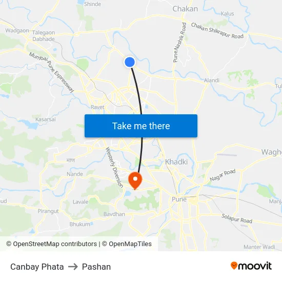 Canbay Phata to Pashan map