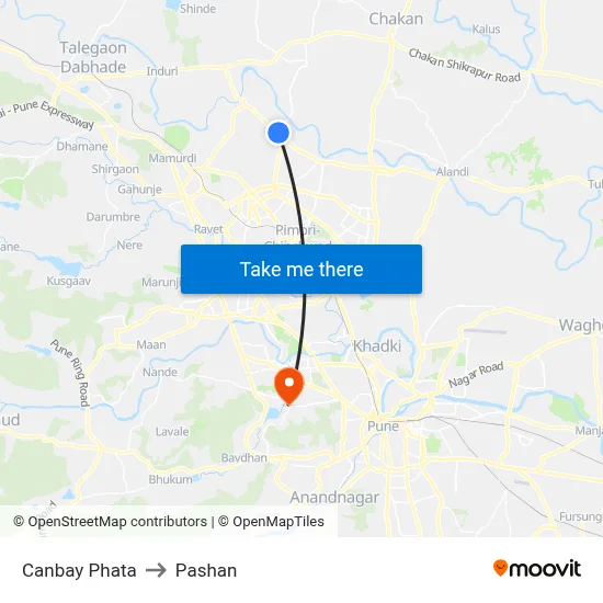Canbay Phata to Pashan map