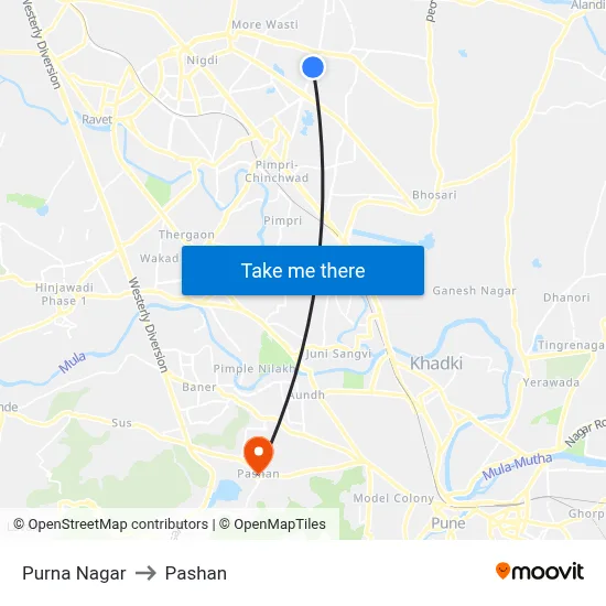 Purna Nagar to Pashan map