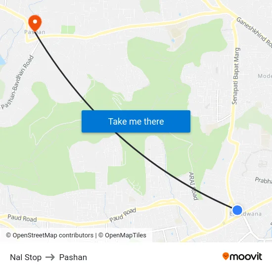 Nal Stop to Pashan map