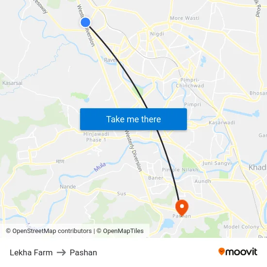 Lekha Farm to Pashan map
