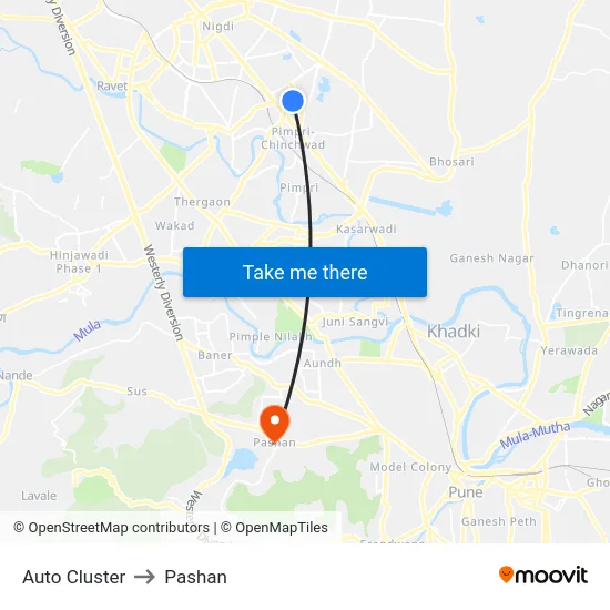 Auto Cluster to Pashan map