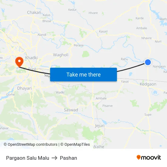 Pargaon Salu Malu to Pashan map