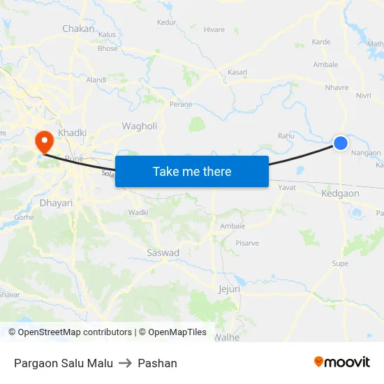Pargaon Salu Malu to Pashan map