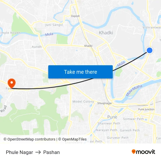 Phule Nagar to Pashan map