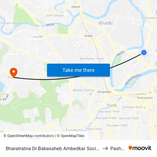 Bharatratna Dr.Babasaheb Ambedkar Society to Pashan map