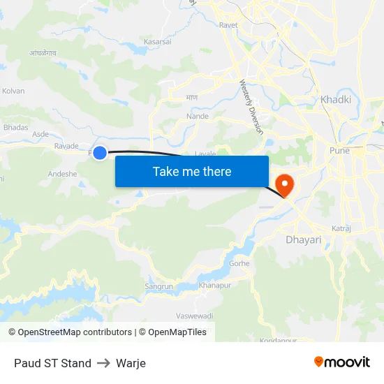 Paud ST Stand to Warje map