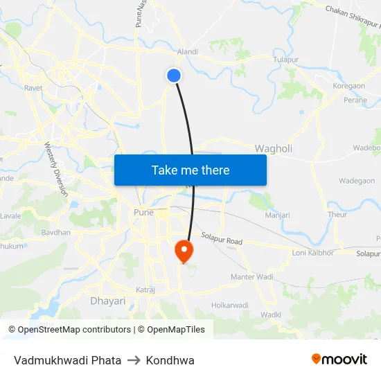 Vadmukhwadi Phata to Kondhwa map