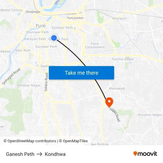 Ganesh Peth to Kondhwa map