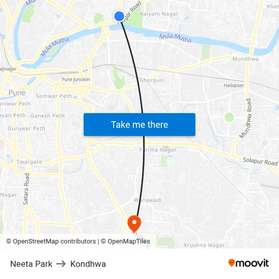 Neeta Park to Kondhwa map