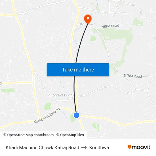 Khadi Machine Chowk Katraj Road to Kondhwa map