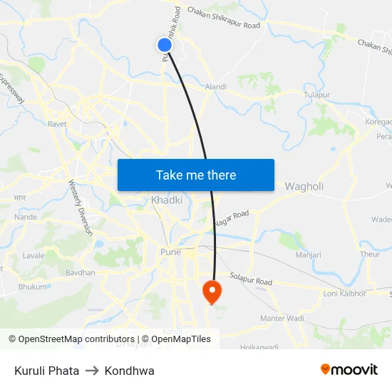 Kuruli Phata to Kondhwa map