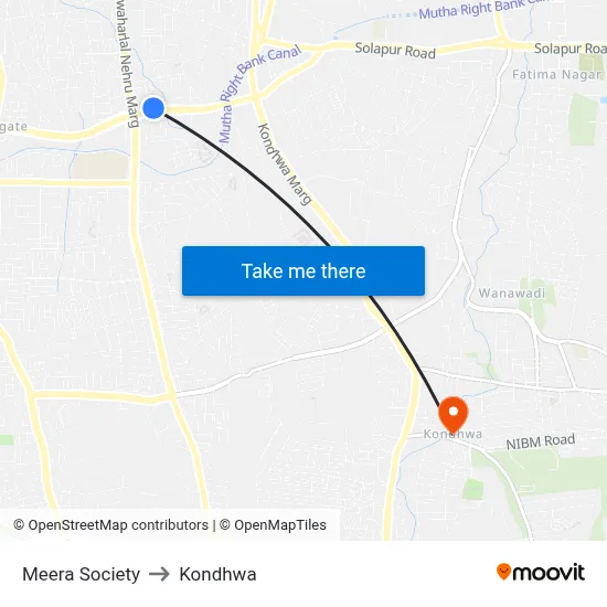 Meera Society to Kondhwa map