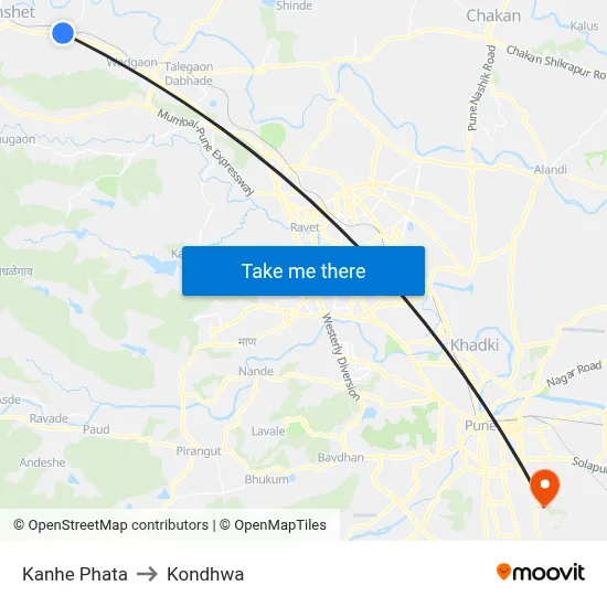 Kanhe Phata to Kondhwa map