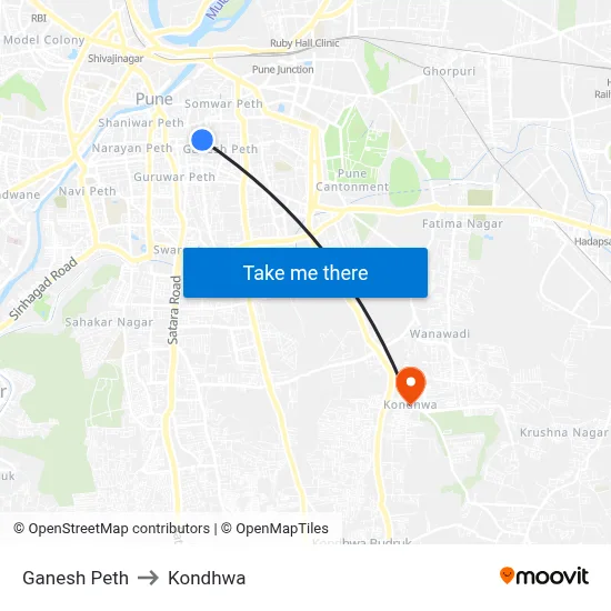 Ganesh Peth to Kondhwa map