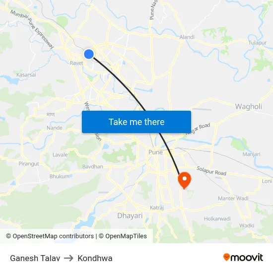 Ganesh Talav to Kondhwa map