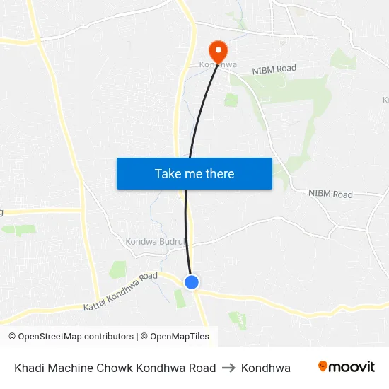 Khadi Machine Chowk Kondhwa Road to Kondhwa map