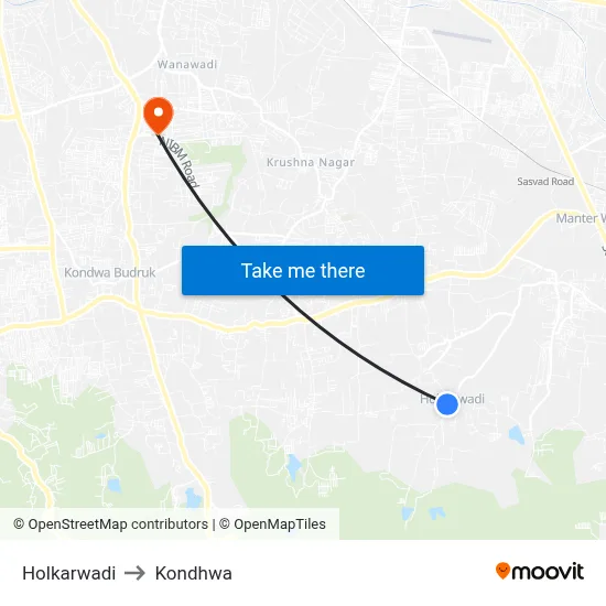 Holkarwadi to Kondhwa map