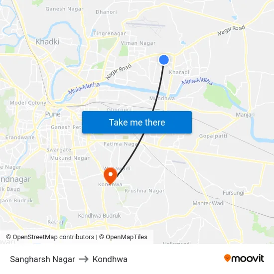 Sangharsh Nagar to Kondhwa map