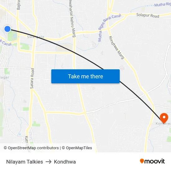 Nilayam Talkies to Kondhwa map