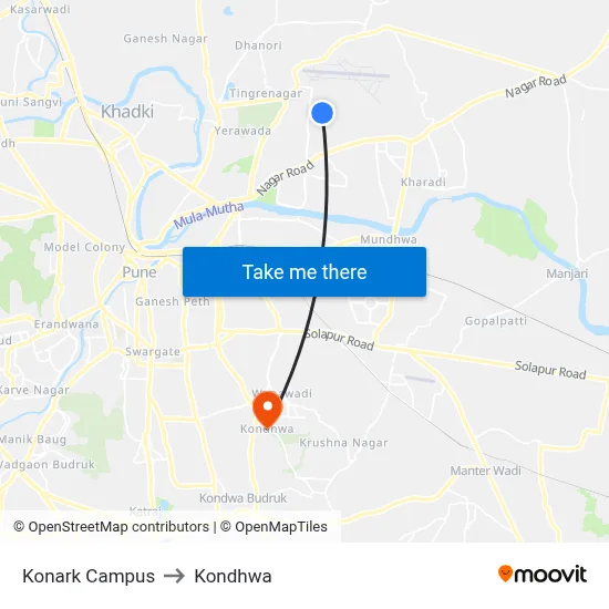 Konark Campus to Kondhwa map