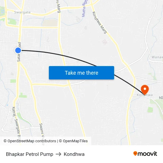 Bhapkar Petrol Pump to Kondhwa map