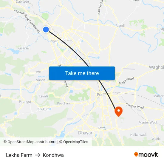 Lekha Farm to Kondhwa map