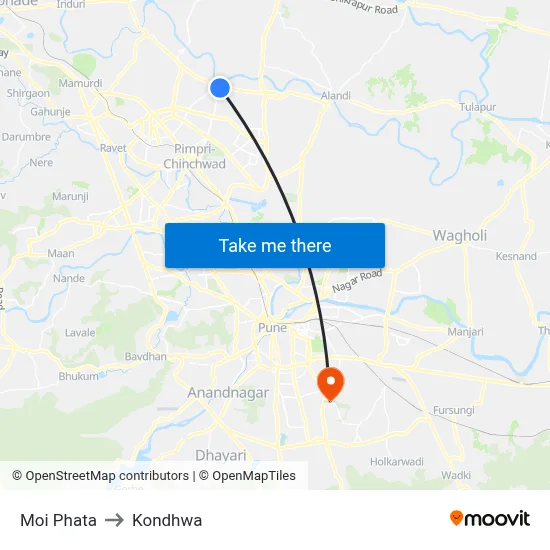Moi Phata to Kondhwa map