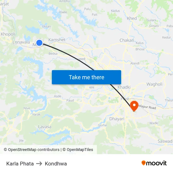Karla Phata to Kondhwa map
