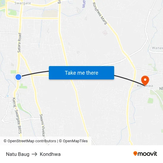 Natu Baug to Kondhwa map