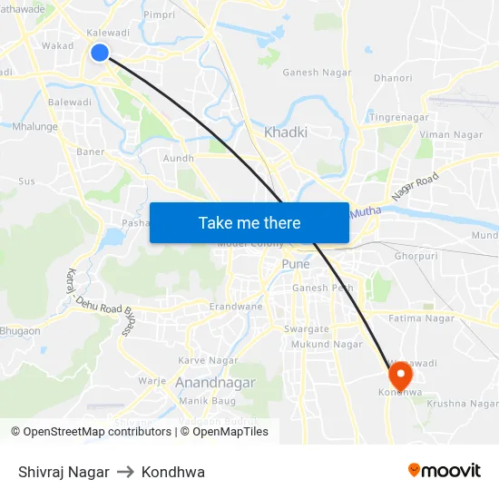 Shivraj Nagar to Kondhwa map