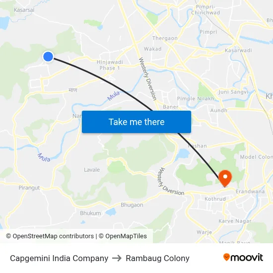 Capgemini India Company to Rambaug Colony map
