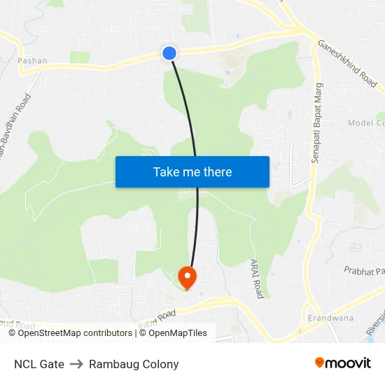 NCL Gate to Rambaug Colony map