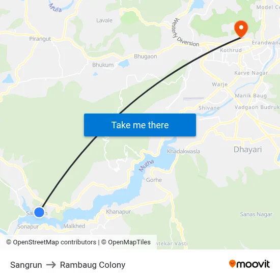 Sangrun to Rambaug Colony map