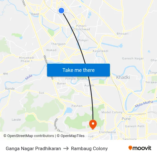 Ganga Nagar Pradhikaran to Rambaug Colony map