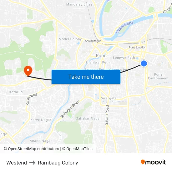 Westend to Rambaug Colony map