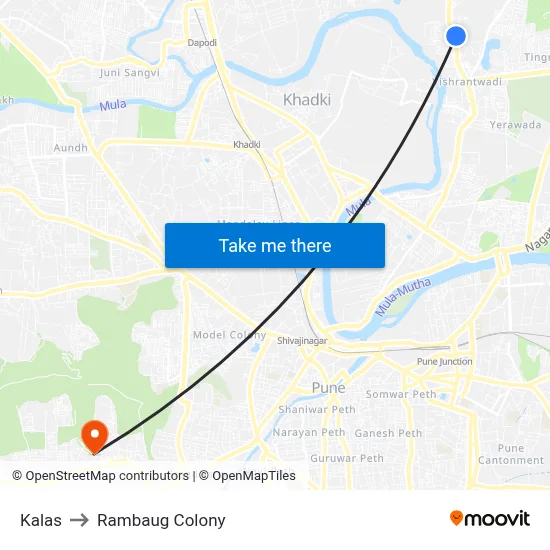 Kalas to Rambaug Colony map