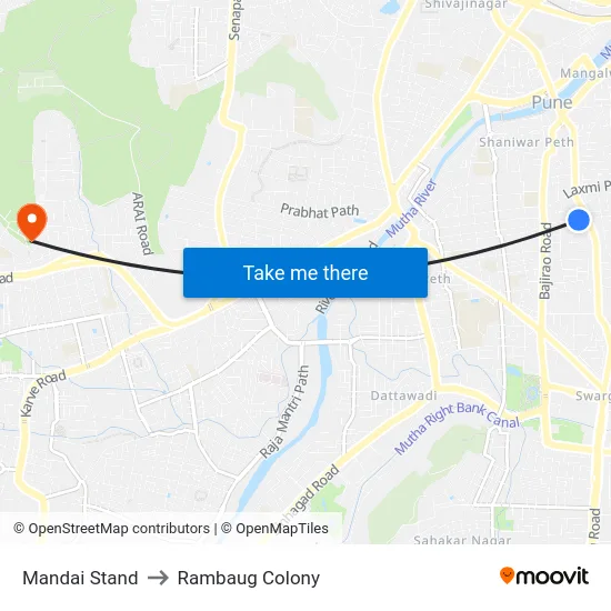 Mandai Stand to Rambaug Colony map