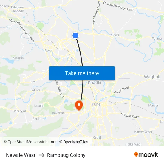 Newale Wasti to Rambaug Colony map