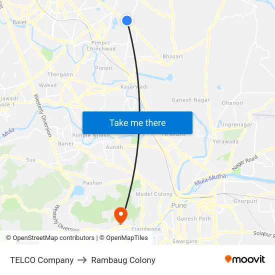 TELCO Company to Rambaug Colony map