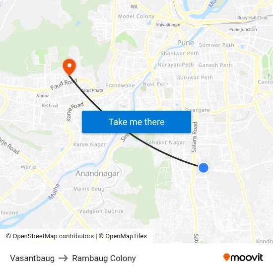 Vasantbaug to Rambaug Colony map