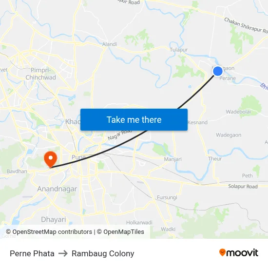 Perne Phata to Rambaug Colony map