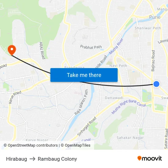 Hirabaug to Rambaug Colony map