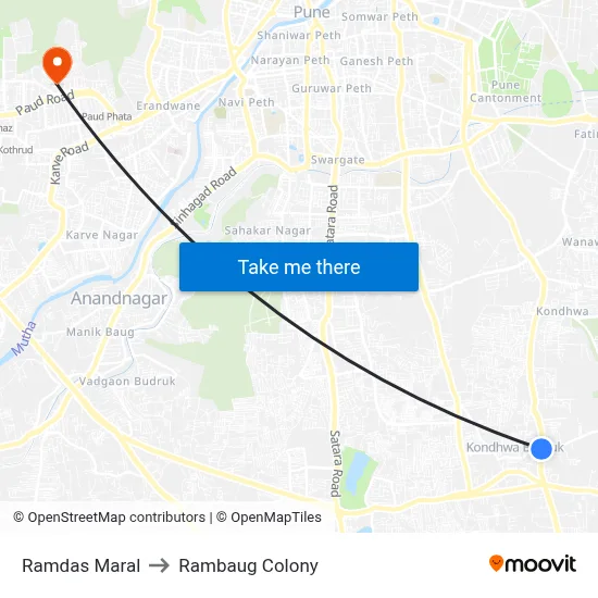 Ramdas Maral to Rambaug Colony map