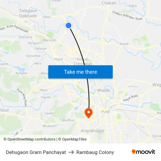 Dehugaon Gram Panchayat to Rambaug Colony map