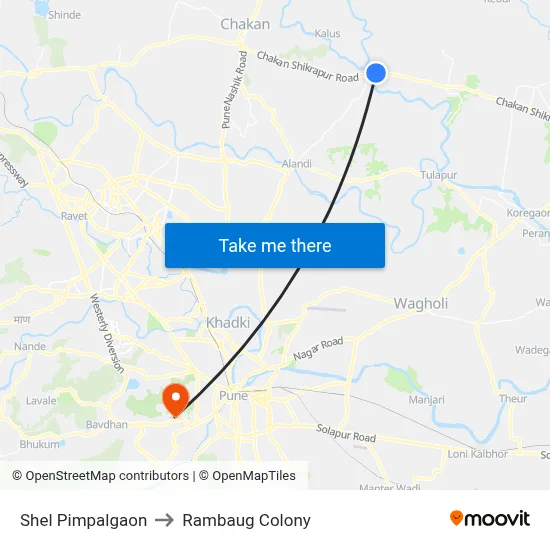 Shel Pimpalgaon to Rambaug Colony map