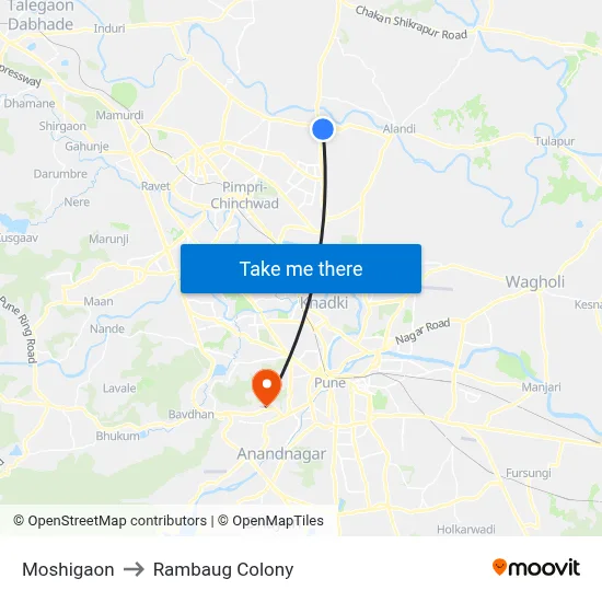 Moshigaon to Rambaug Colony map