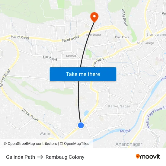 Galinde Path to Rambaug Colony map