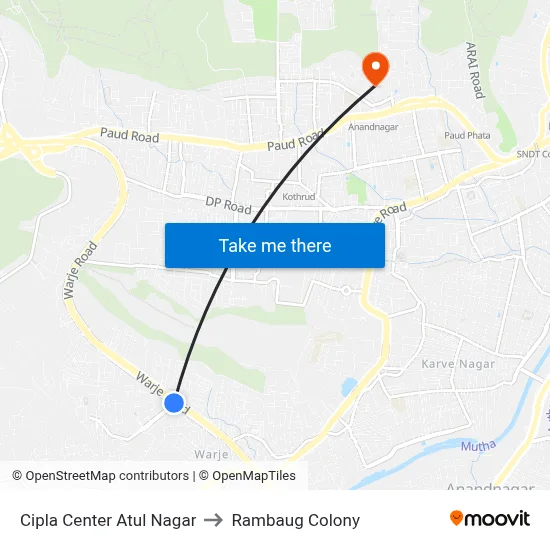 Cipla Center Atul Nagar to Rambaug Colony map